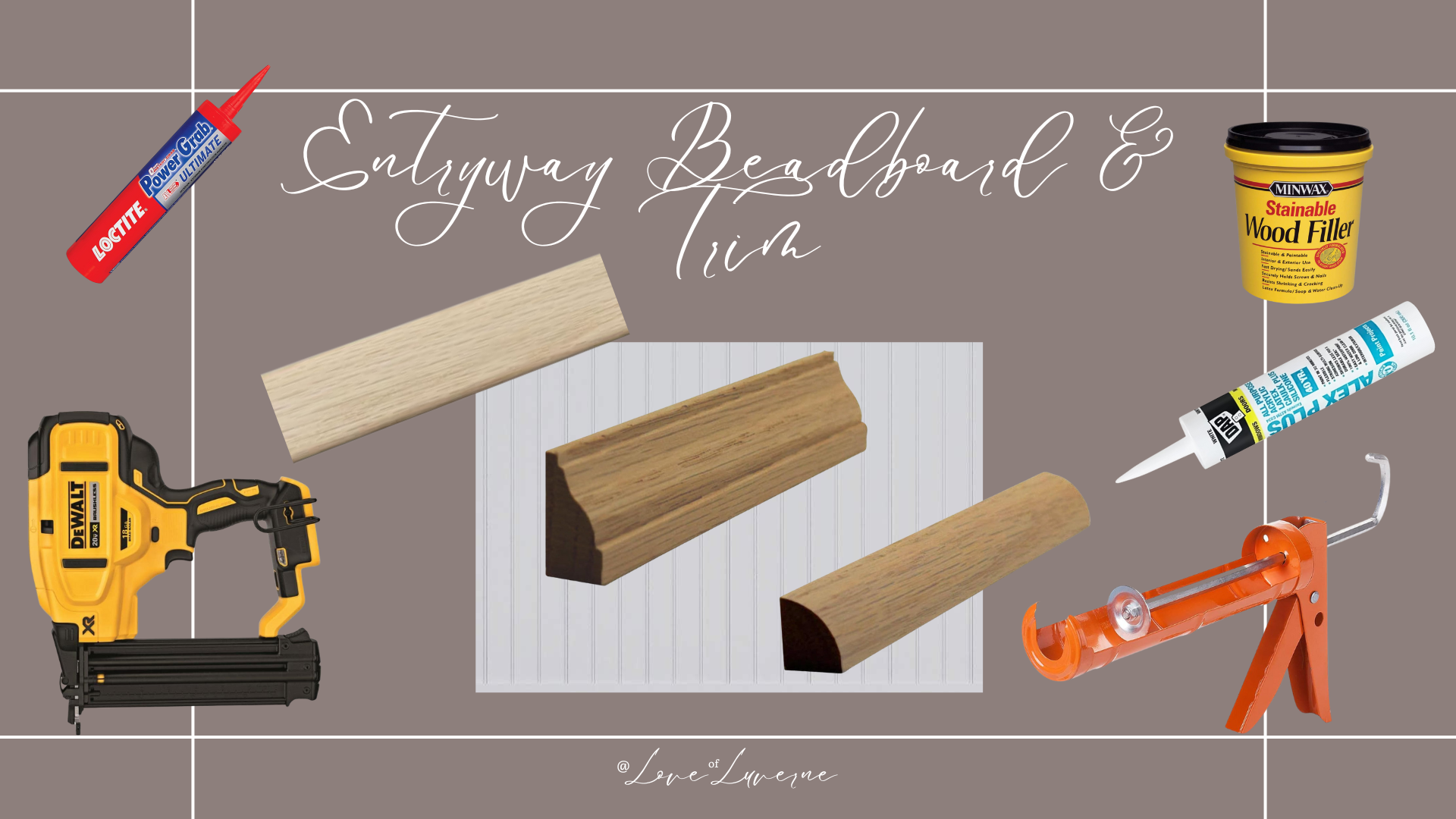 Products for Entryway Project